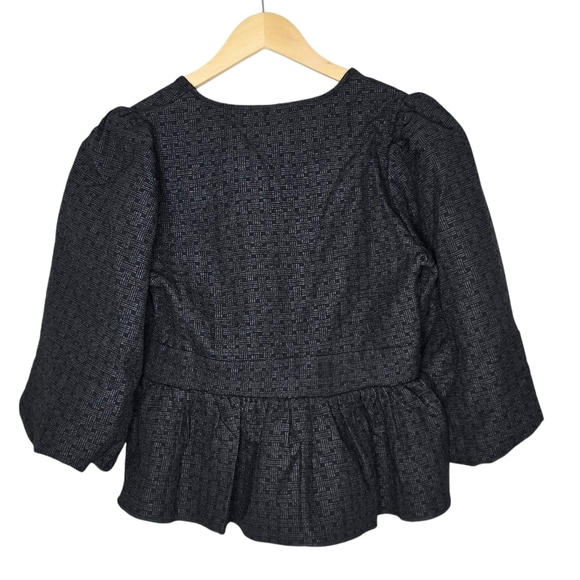 YAS Black Puff Sleeve Blouse Size S - Picture 2 of 10
